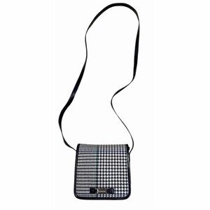 Lauren Ralph Lauren Crossbody Flap Bag Houndstooth Plaid